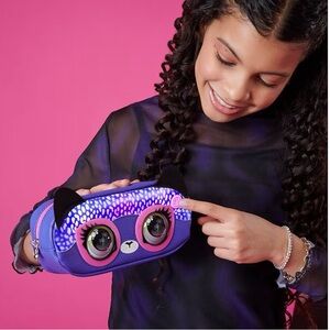 Kids Toy Case with Purple Cat Design